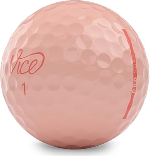 VICE Golf Pro Soft Golf Balls, Peach Parfait