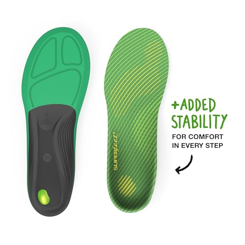 Superfeet Run Support High Arch Insoles for Runners with High Arch Support & EVOLyte® Carbon Fiber - 11.5-13 Men / 12.5-14 Women