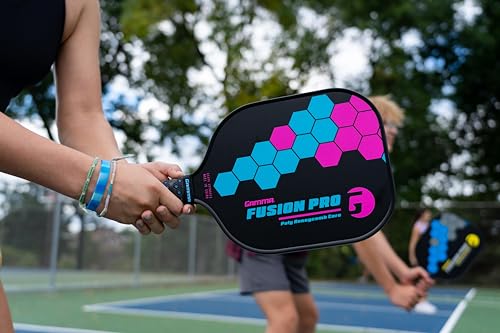 Gamma Sports Pickleball Paddles: Fusion Pro Pickleball Paddle - Textured Fiberglass Face - Mens and Womens Pickle Ball Paddle - Indoor and Outdoor Paddle: ~8 oz