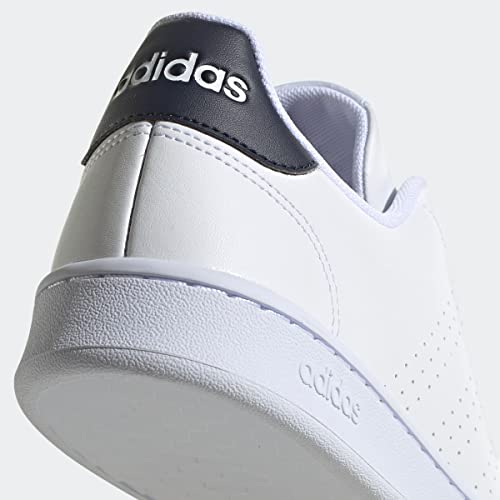 adidas Men's Advantage Racquetball Shoe, White/Cloud White/Ink, 10