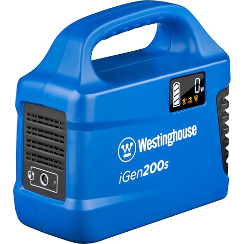 Westinghouse 194Wh 300 Peak Watt Portable Power Station & Solar Generator, Modified Sine Wave AC Outlet, Backup Lithium Battery for Camping, Home, Travel, Indoor/Outdoor Use (Solar Panel Not Included)