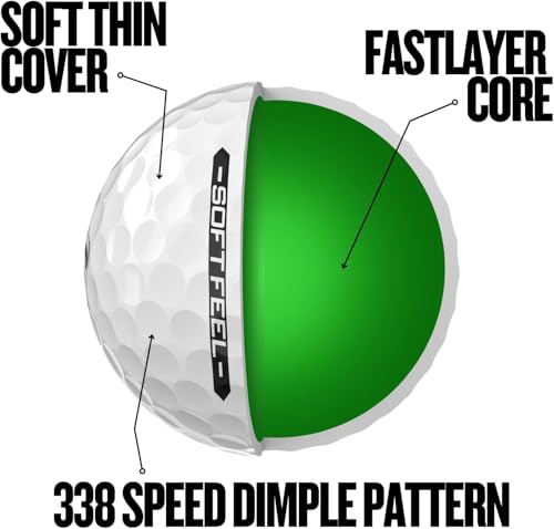 Srixon Soft Feel Golf Balls, Soft Feel 14, (24 Pack), White
