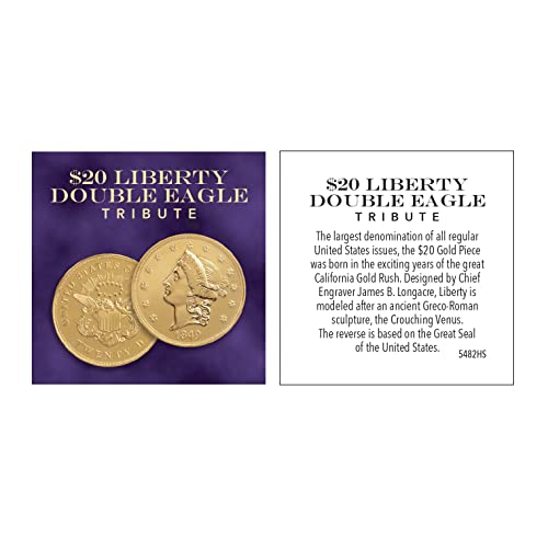 1849 P Liberty $20 Double Eagle Tribute by American Coin Treasures - Gold-Layered Mint State Collectible Display Piece