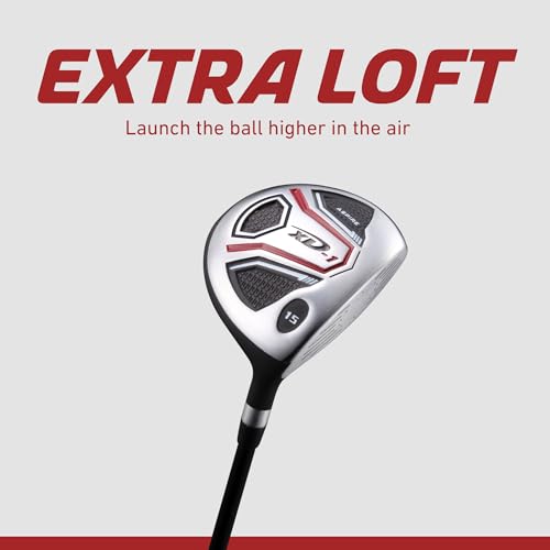 Aspire XD1 Teen Golf Club Set for Ages 13–16 – Complete Youth Golf Set with Driver, Hybrid, 7–PW Irons, Putter, Stand Bag & 3 Headcovers - Graphite/Steel Shafts - Right Hand