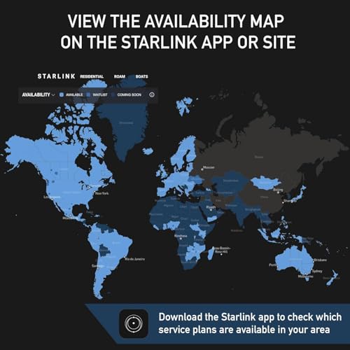 Starlink Gen 3 Standard Kit – Satellite Dish with Wi-Fi 6 Router – High-Speed, Low-Latency Internet for Rural Areas, Remote Homes, and Residential Use