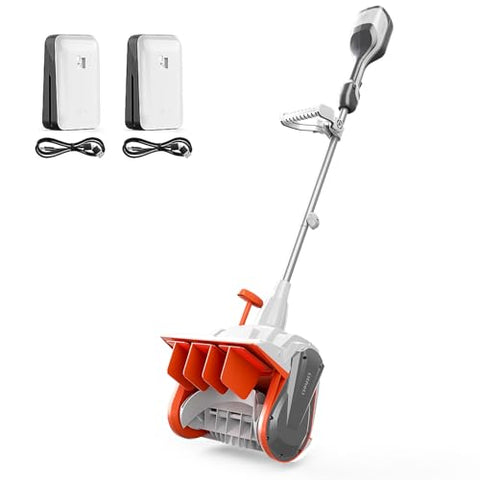 Litheli Electric Snow Shovel Cordless 2x20V, Brushless Lightweight Battery Powered Snow Blower with 4.0Ah Battery, Easy Snow Removal Tool for Driveways, Sidewalks, Patios and Decks