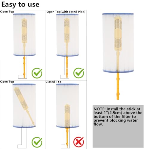 BFJOG Hot Tub Mineral Stick, Mineral Sticks for Hot Tub, Spa Mineral Sticks for Hot Tub Replacements Brings Natural and Healthy Spring Water to You for 8 Consecutive Months. (Yellow 2PCS)