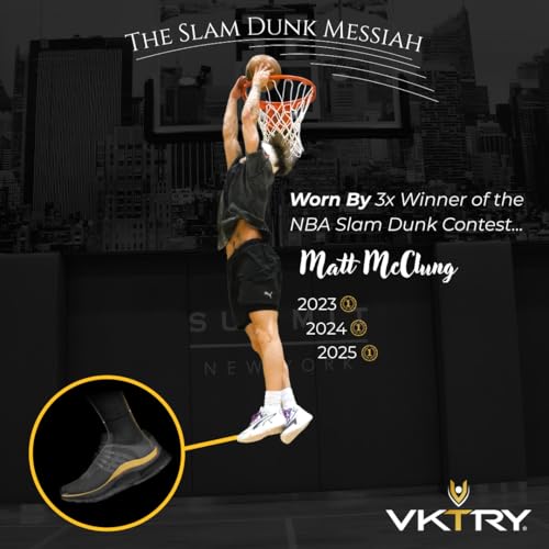 VKTRY Gold for Non-Cleated Shoes - Carbon Fiber Performance Insoles - Customized Athletic Inserts for Sports Basketball Volleyball Running & More | Shock Absorption US M10.5-11, W12.5-13, 171-220lbs