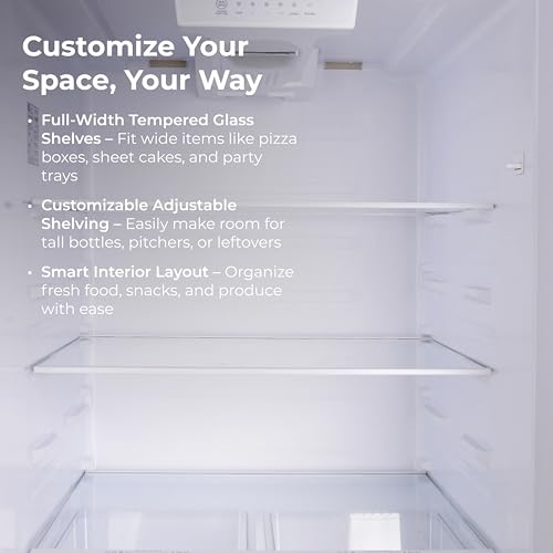 Kenmore 30 in. 18.1 cu. ft. Capacity Refrigerator/Freezer with Adjustable Glass Shelving, Humidity Control Crispers, Ice Maker, ENERGY STAR Certified, Fingerprint Resistant Stainless Steel