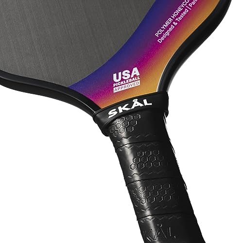 Skal Pickleball, Odin .01 Premium Raw Carbon Fiber Paddle, USA Pickle Ball Approved Single Racket (USAPA), Max Spin & Control Surface, Performance Honeycomb Polypropylene Core, Comfort Hex-Skål Grip