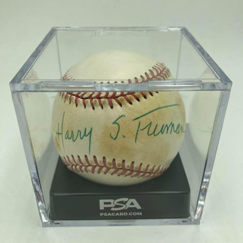 President Harry S. Truman Single Signed Baseball PSA DNA & JSA COA - Autographed Baseballs