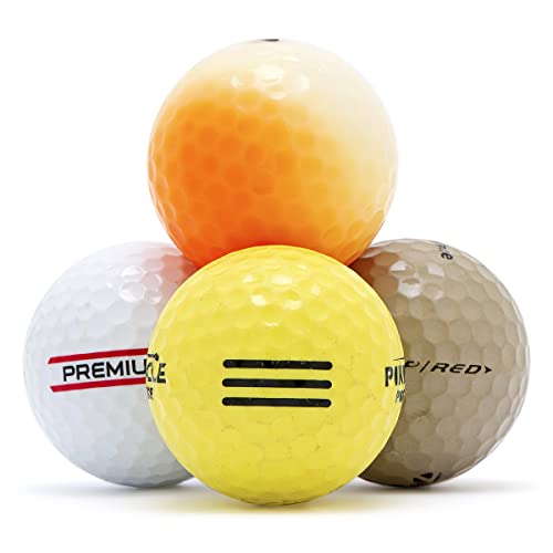 50 Recycled Golf Balls for Men - Hit-Away Bulk Used Golf Balls - Ideal for Practice & Range Sessions - Mixed Variety Shag Balls in Mesh Carry Bag