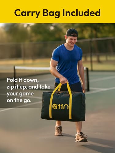 A11N SPORTS Portable Pickleball Dink Net with Wheels – Ideal Pickleball Trainer Practice for Indoor/Outdoor Dink, Drop, Chop & Control Drills, Includes Carrying Bag