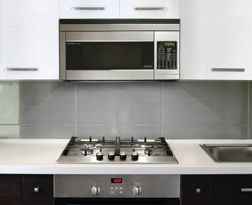 Sharp R1874T 1.1 cu. ft. 850W Sharp Stainless Steel Over-the-Range Convection Microwave Oven