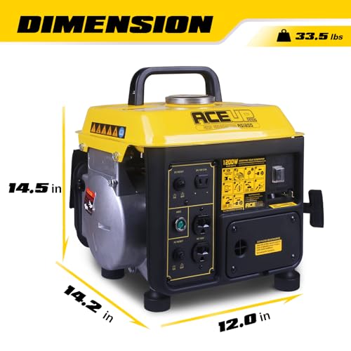 Aceup Energy 1,200W Gas Powered Generator, Small Portable Generator for Home Use Ultralight, EPA & CARB Compliant