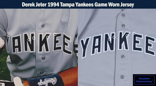 Derek Jeter Game Used Photo Matched Signed 1994 Rookie New York Yankees Jersey - MLB Autographed Game Used Bats