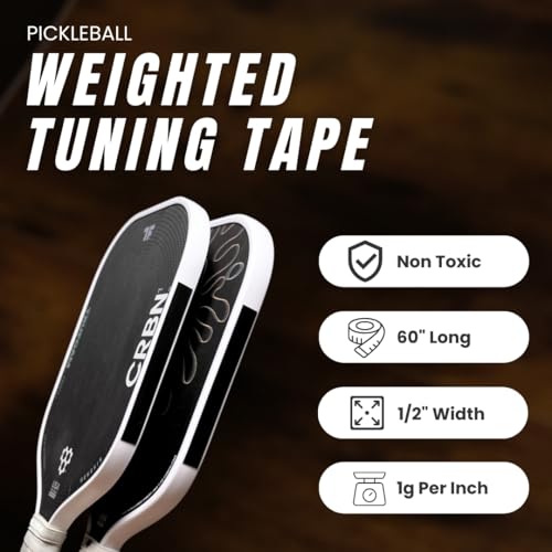 Paddle Tuning Tape for Pickleball Paddles | Non-Toxic & Customizable Alternative of Lead Tape for Pickleball Paddles (1 Gram Per Inch)