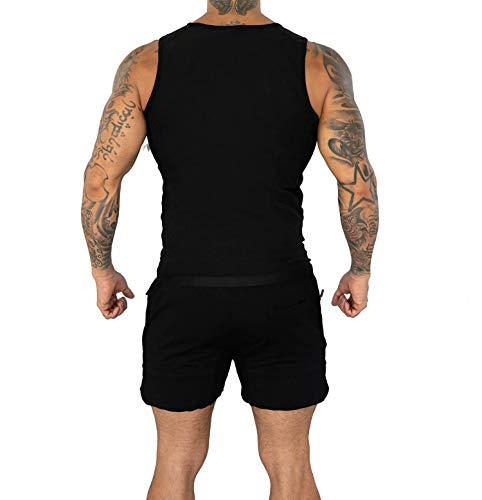 Kewlioo Men's Premium Zip Sauna Tank Top - Heat Trapping Sauna Shirt for Men, Compression Sweat Vest Sauna Suit for Gym, Workouts, Exercise, Fitness (Black, L/XL)