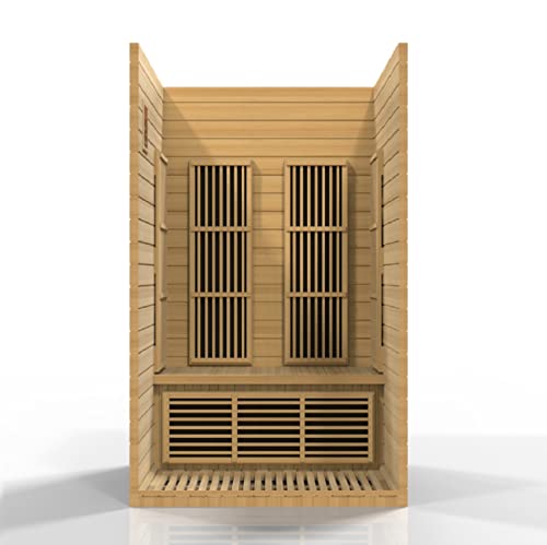 Maxxus Saunas Seattle 2-Person Low EMF (Under 8 MG) FAR Infrared Sauna, Curb Side Delivery 2024 Model MX-J206-01
