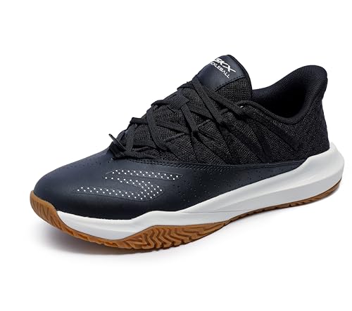 Skechers Men's Viper Court Rally Pickleball Sneaker, Black/White, 10