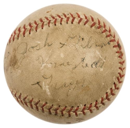 The Only Josh Gibson Single Signed Baseball On Earth PSA DNA & JSA COA - Autographed Baseballs
