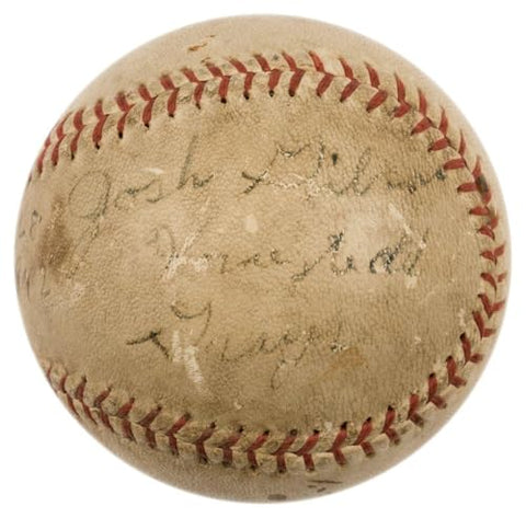 The Only Josh Gibson Single Signed Baseball On Earth PSA DNA & JSA COA - Autographed Baseballs