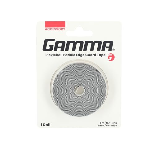 Gamma Sports Pickleball Paddle Edge Guard Tape - Black, Racquet Protection, Fits Any Paddle, Durable, Easy Application