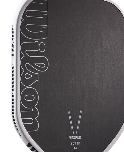 Wilson Vesper Power 14 Pickleball Paddle - Black/White, Grip Size 1-4 1/8"