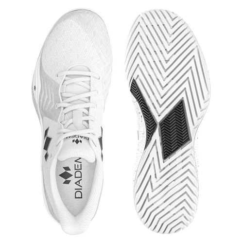 Diadem Court Burst | Women's Pickleball & Tennis Shoes for Stability, Speed, Performance & Comfort, White, US Size M6/W7.5