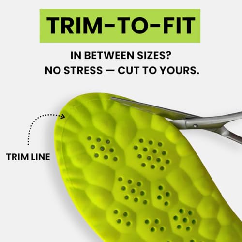 Scazu Pickleball Insoles for Women Men 4D Comfort Breathable Cloud Cushion Memory Foam Inserts (1 Pair, Men 5-6 / Women 6-7)