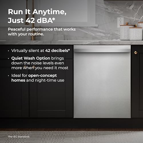 Kenmore Elite 24" Built-In Dishwasher - UltraWash Plus, TurboDry, QuietWash, SmartWash, TurboFlex Third Rack & Reach-Thru Handle - 15 Place Settings - 42 DBA - ENERGY STAR Certified - Stainless Steel