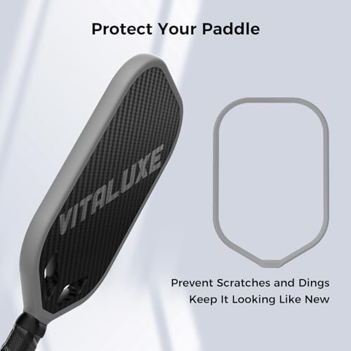 VITALUXE T700 Raw Carbon Fiber Pickleball Paddle, Edgeless 3K Textured Carbon Friction Surface, Thermoformed Raquette Pickleball with Aerodynamic Design used for tournament, Power & Control & Spin Max