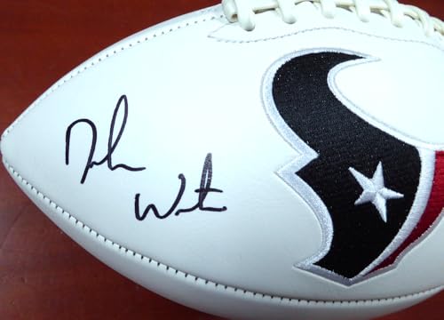 Deshaun Watson Autographed White Logo Football Beckett BAS Stock #122067