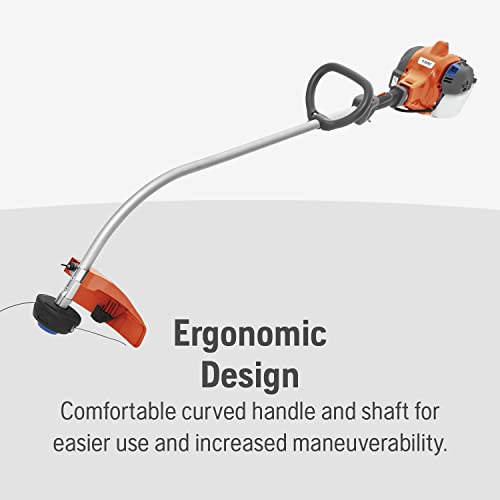 Husqvarna 130C Gas String Trimmer, 28-cc 2-Cycle, 17-Inch Curved Shaft Gas Weed Wacker with Tap N' Go Trimmer Head for Quick Line Feed (Renewed)