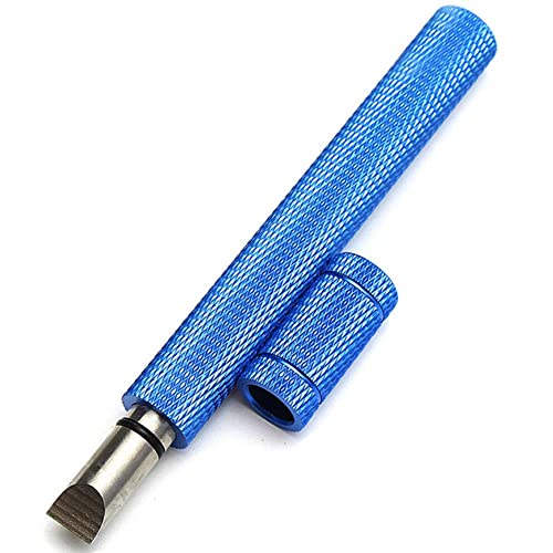 Bulex Golf Club Groove Sharpener, Re-Grooving Tool and Cleaner for Wedges & Irons - Generate Optimal Backspin - Suitable for U & V-Grooves, Blue