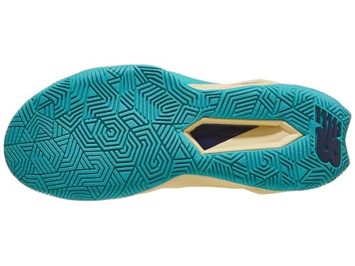 New Balance Women's FuelCell Delray V2 Tennis Shoe, Parchment/Nb Navy, 6.5 M