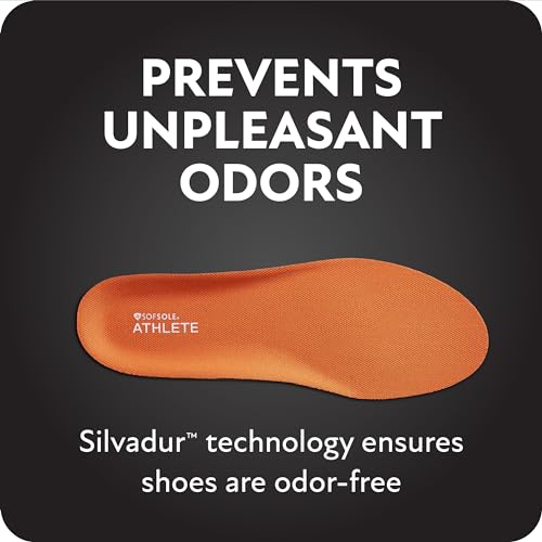 Sof Sole womens Athlete Performance Full-length Insole, Orange, 8 11 US