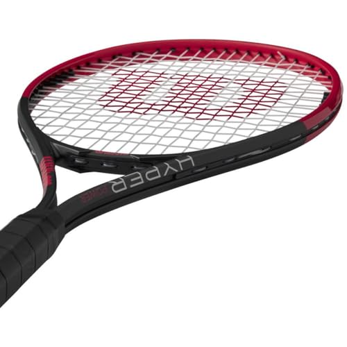 Wilson Hyper Power Tennis Racquet (4 3/8" Grip) Doubles Bundle with an Advantage 2.5 Bag or Backpack – Optional Tennis Balls and Grips
