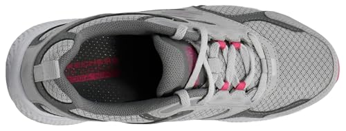 Skechers Women's Go Run Consistent Shoes, Grey/Pink, 7 M