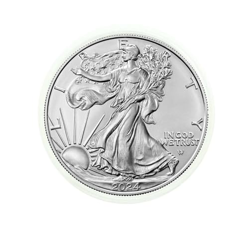 2024 American Silver Eagle .999 Fine Silver in Direct Fit Air Tite with our Certificate of Authenticity Dollar Uncirculated US Mint