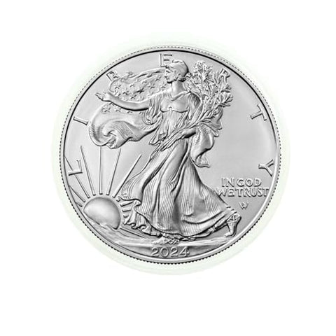 2024 American Silver Eagle .999 Fine Silver in Direct Fit Air Tite with our Certificate of Authenticity Dollar Uncirculated US Mint
