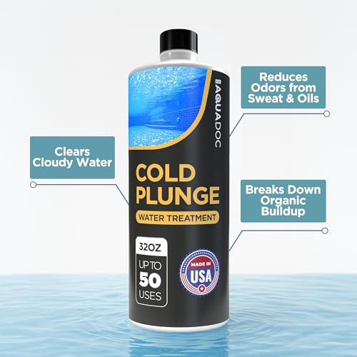 AquaDoc Cold Plunge Water Treatment - Ice Bath Cleaner and Water Stabilizer - Cold Plunge Weekly Treatment for Fresh Water - Made in USA - 32oz