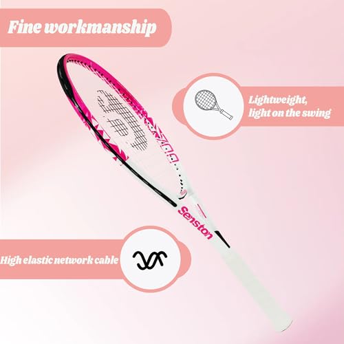 Senston 27 inch Tennis Racket for Adults 1 Pack Tennis Racket Set Tennis Overgrip, Vibration Damper