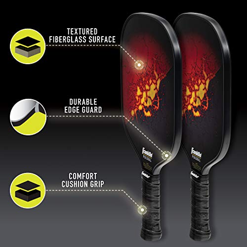 Franklin Sports (2 Paddle and (4) X-40 Outdoor Pickleball Set - Polypropylene Core - Fiberglass Surface