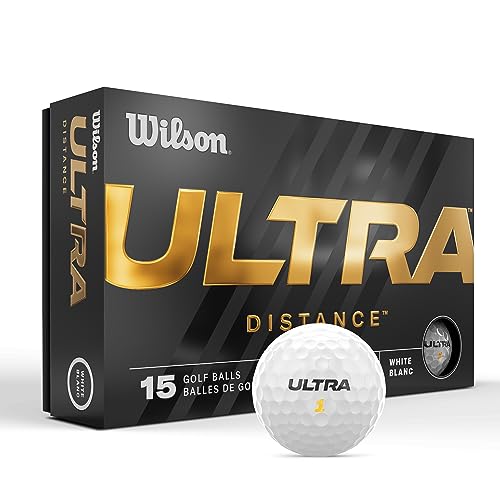 WILSON 23' Ultra Straight Golf Balls - 15 Pack, White