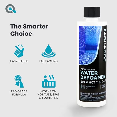 Hot Tub Defoamer - Spa Defoamer for Hot Tub Owners 16oz, Spa Anti Foam to Keep Foam Down, HotTub Chemicals Made in The USA - AquaDoc