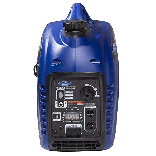 Ford 2300 Watt Gas Inverter Generator, Small Portable & Quiet, Home Use, Camping, Outdoor, CARB Compliant, Parallel Capability, Built Ford Tough, Generadores De Gasolina Silencioso, FG2300IS