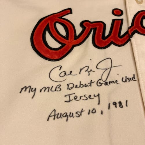 Cal Ripken Jr. 1981 Rookie MLB Debut Signed Game Used Jersey Mears 10 Ripken LOA - MLB Autographed Game Used Jerseys