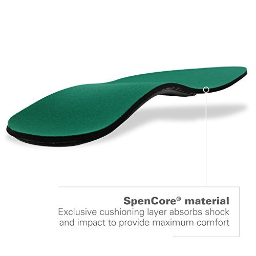 Spenco Rx Orthotic Arch Support Full Length Shoe Insoles, Men's 12-13.5, Green