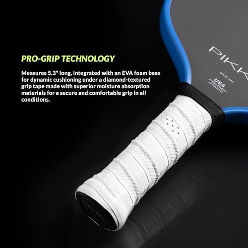 PIKKL VantagePro Carbon Fiber Pickleball Paddle (Black, 16 mm)